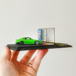 Parking and Railway Diorama for Hot Wheels and 1:64 Diecast Cars & Figure 3d model