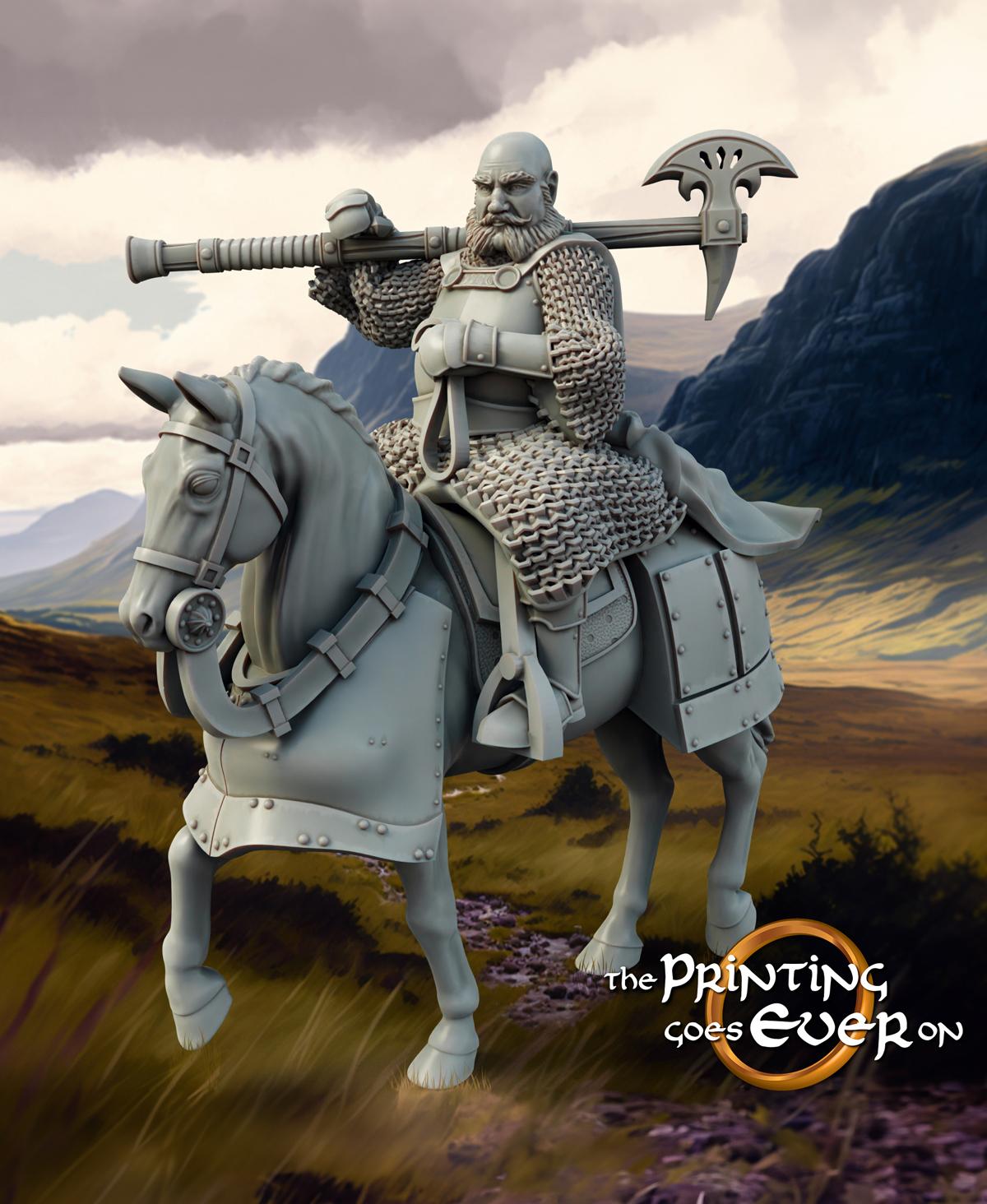 Axeman - Leader Mounted 3d model