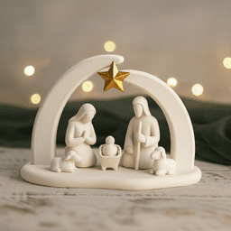 Minimalist Nativity Scene | Holy Family Christmas Decor | Modern Nativity Set 3d model