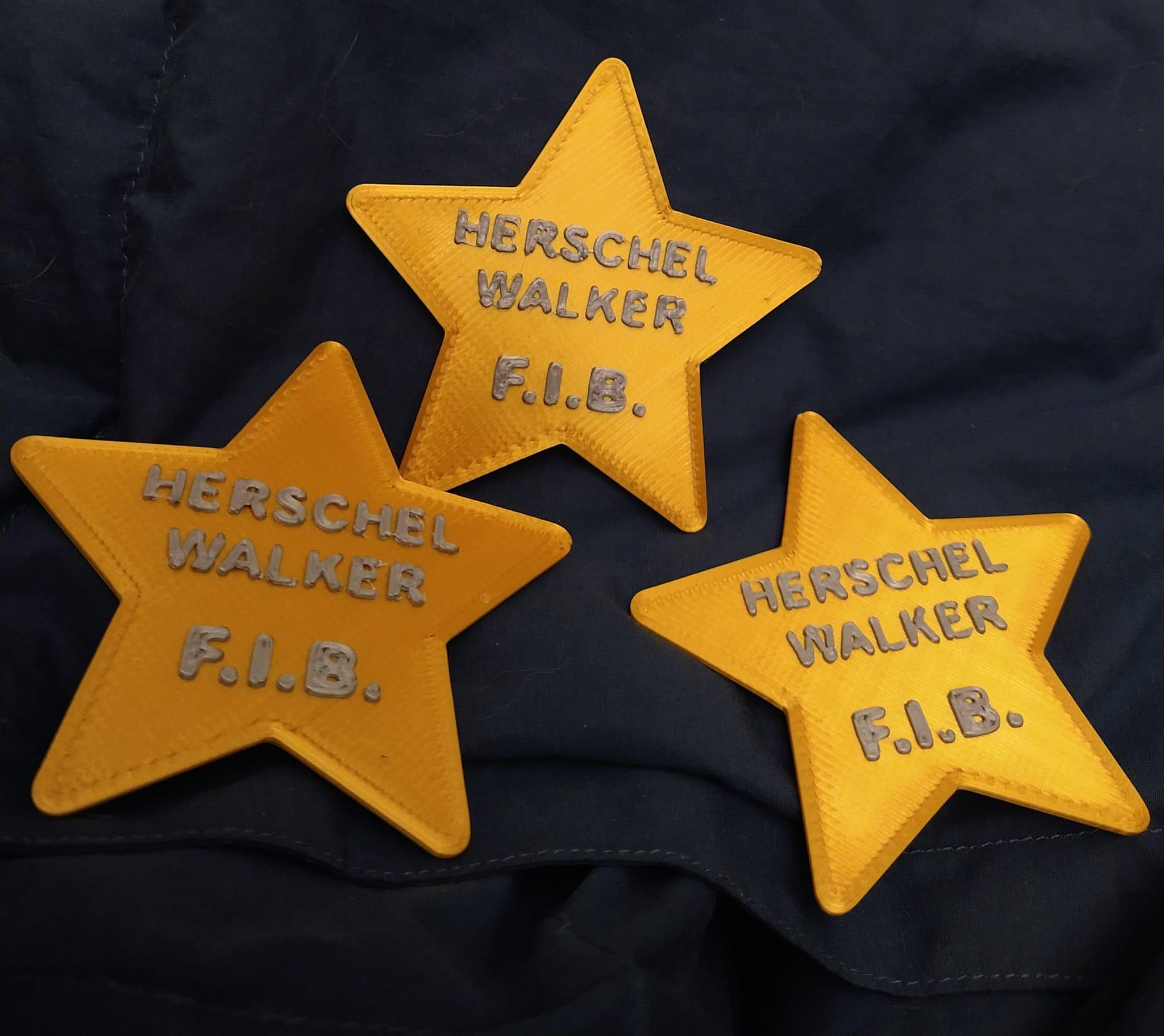 Herschel Walker F.I.B. Badge 3d model