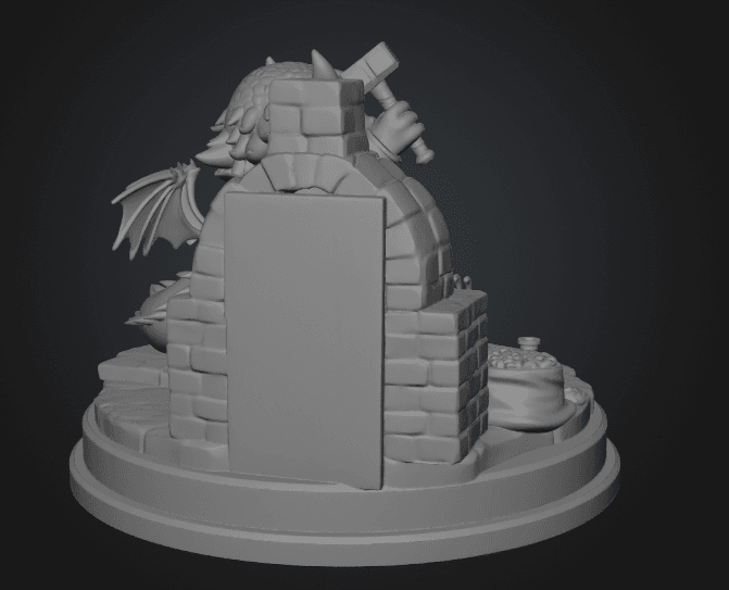 Blacksmith Dragon STL File for 3D Print 3d model