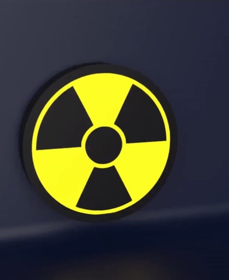 Radioactive Symbol - LED Strip compatible 3d model