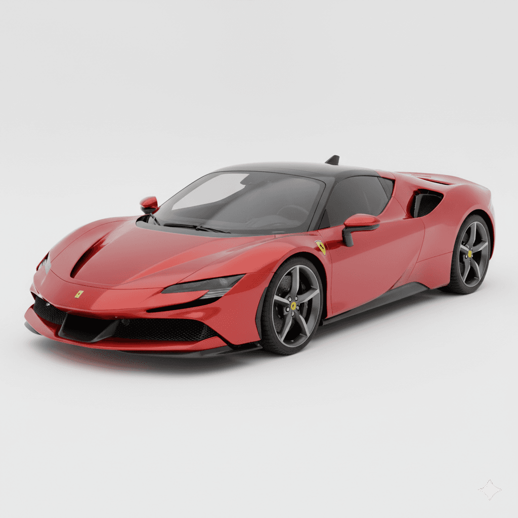 Car : Ferrari SF90 Stradale Hybrid Supercar 3d model