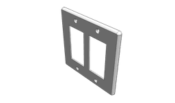 Two Gang Rocker Switch Style Wall Plate (Original Replacement) 3d model