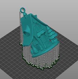 Magic Christmas Cottage Ornament 3d model