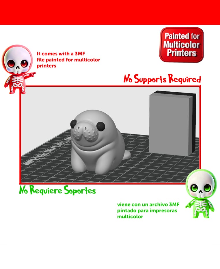 Bubbly Manatee 3d model