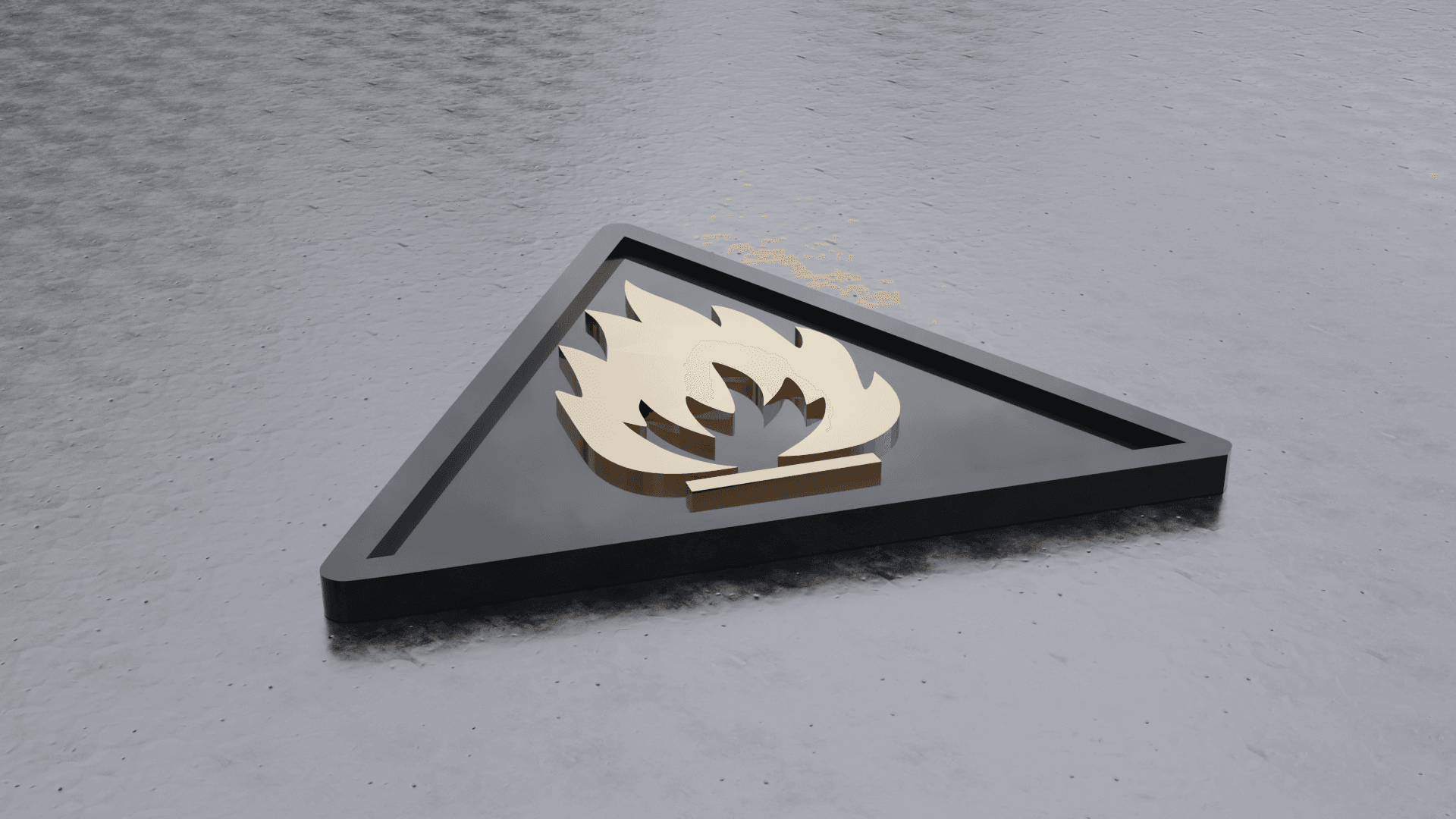 Flammable Material Hazard (Coaster For Drinks) Bundle 3d model