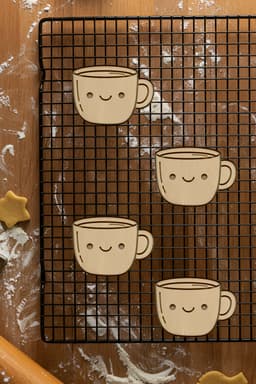 Happy Cup Cookie Cutter, Biscuit Cutter 3d model