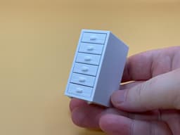 Miniature Rolling Storage Cabinet 3D STL – 1:12 Scale Drawer Unit for Dollhouses, Dioramas, Digital 3d model