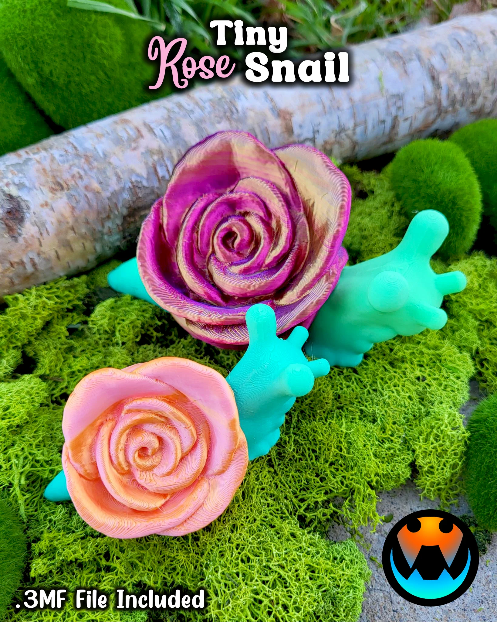 Tiny Rose Snail 3d model