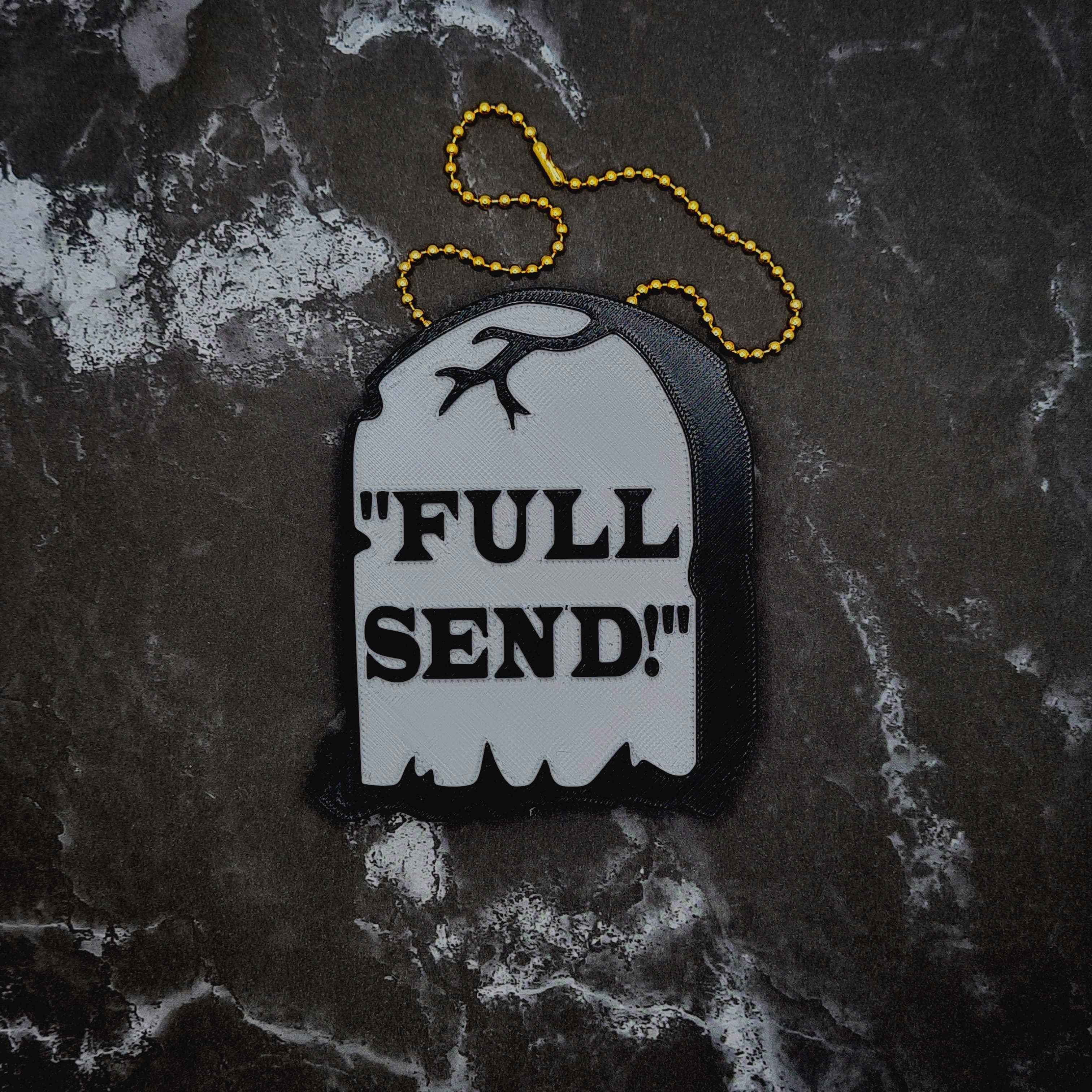 Full Send Gravestone Charm 3d model