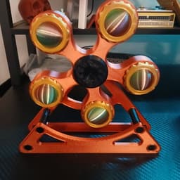 Desk Fidget Spinner with Orb Assembly & Dual-Mode Stand 3d model