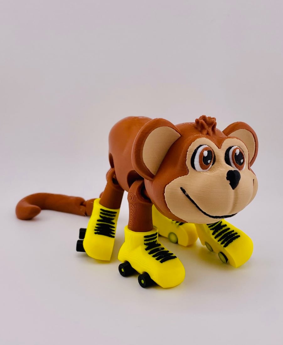 Monkey Roller Skate Flexi 3d model