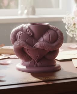 Snake Heart Desk Organizer 3d model