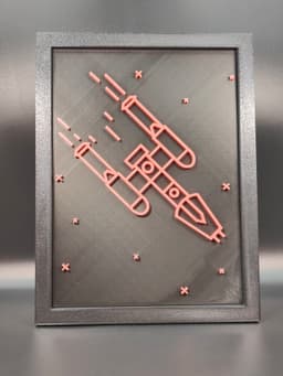 Star Wars Neon Line Art - Y-Wing 3d model