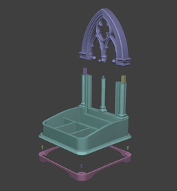 Gothic Shrine Jewelry Organizer 3d model