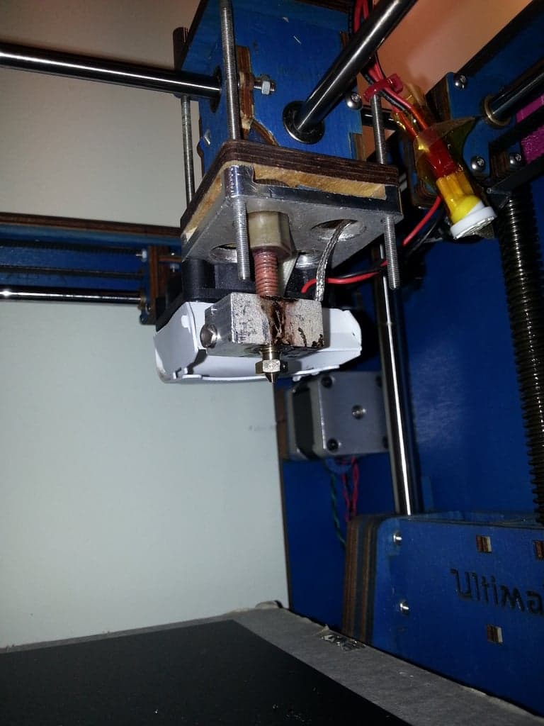 ULTIMAKER ORIGINAL E3D Nozzle mod FAN DUCT (ugliest fan duct in thingiverse) 3d model