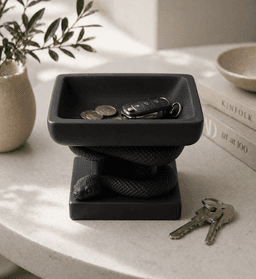 Serpent Catchall Bowl STL – Snake Decor Key Tray – Dark Luxury Home Organizer 3d model