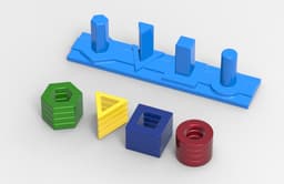 Fun Toy Shape Columns Puzzle 3d model