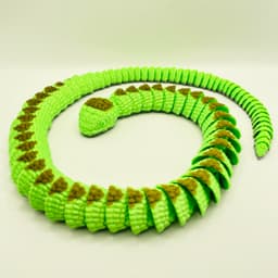 Giant Articulated Viper Snake 95cm / 37,4Inch - Flexi - Print in Place - No Supports 3d model