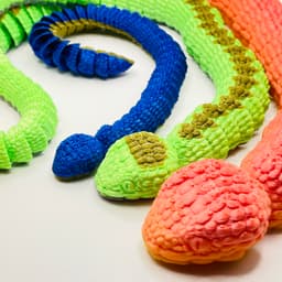 Giant Articulated Viper Snake 95cm / 37,4Inch - Flexi - Print in Place - No Supports 3d model