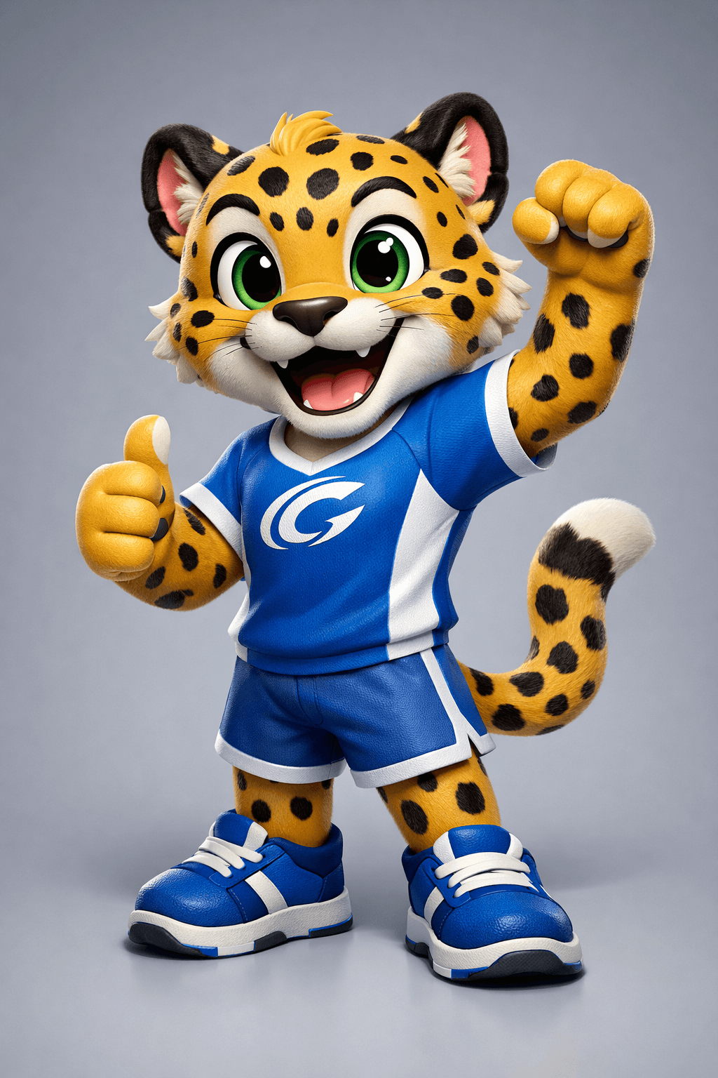 Cartoon Leopard Mascot Character 3d model
