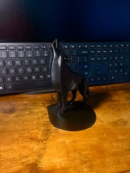 Howling Wolf on Pedestal 3d model