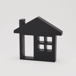 Home Silhouette with Windows 3d model