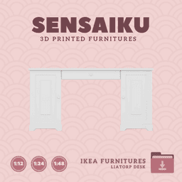 Miniature Replica 03. Liatorp Desk for Miniature Dollhouse IKEA 3D - IKEA 3D Print (1:12,24,48) 3d model