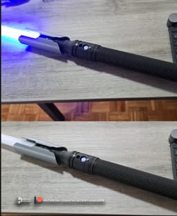 Cal Kestis functional lightsaber with stand 3d model