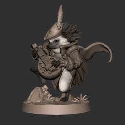 Hedgehogfolk Bard (Painting Guide Included) 3d model