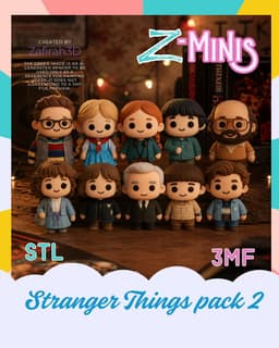 STRANGER THINGS PACK 2 Z-MINIS 3d model