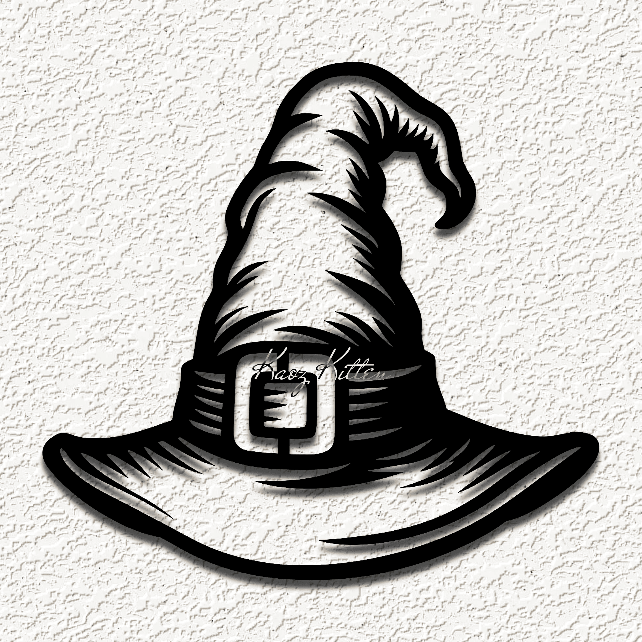 witches halloween hat wall art home decor 3d model