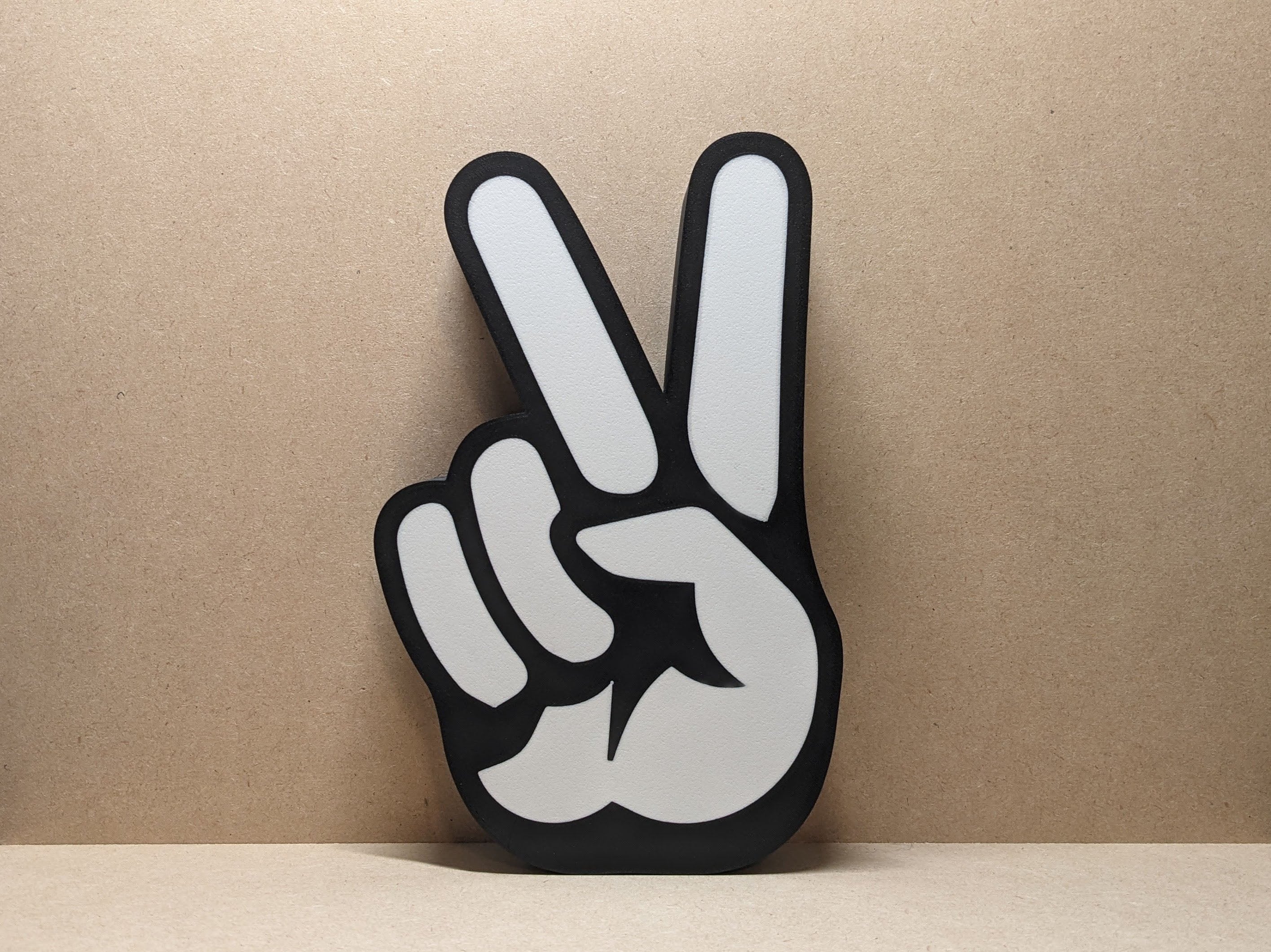 V-sign Lightbox Led Lamp 3d model