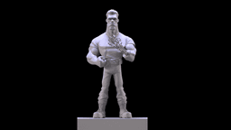 Cyborg Assassin Stylized Figure - Sci-Fi Action Statue 3d model