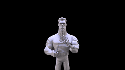 Cyborg Assassin Stylized Figure - Sci-Fi Action Statue 3d model