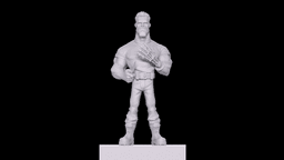 Cyborg Assassin Stylized Figure - Sci-Fi Action Statue 3d model