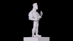 Cyborg Assassin Stylized Figure - Sci-Fi Action Statue 3d model