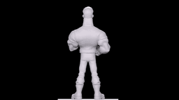 Cyborg Assassin Stylized Figure - Sci-Fi Action Statue 3d model