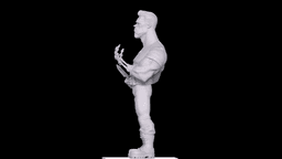 Cyborg Assassin Stylized Figure - Sci-Fi Action Statue 3d model