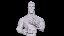 Cyborg Assassin Stylized Figure - Sci-Fi Action Statue 3d model