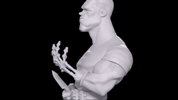 Cyborg Assassin Stylized Figure - Sci-Fi Action Statue 3d model
