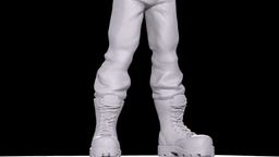 Cyborg Assassin Stylized Figure - Sci-Fi Action Statue 3d model