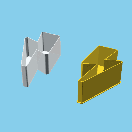 Lightning Bolt, nestable box (v1) 3d model