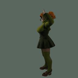 Cute Toon Redhead 3d model