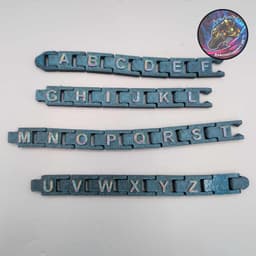 modular alphabet bracelet 3d model