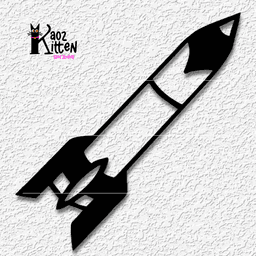 space rocket wall art astronaut decor 3d model