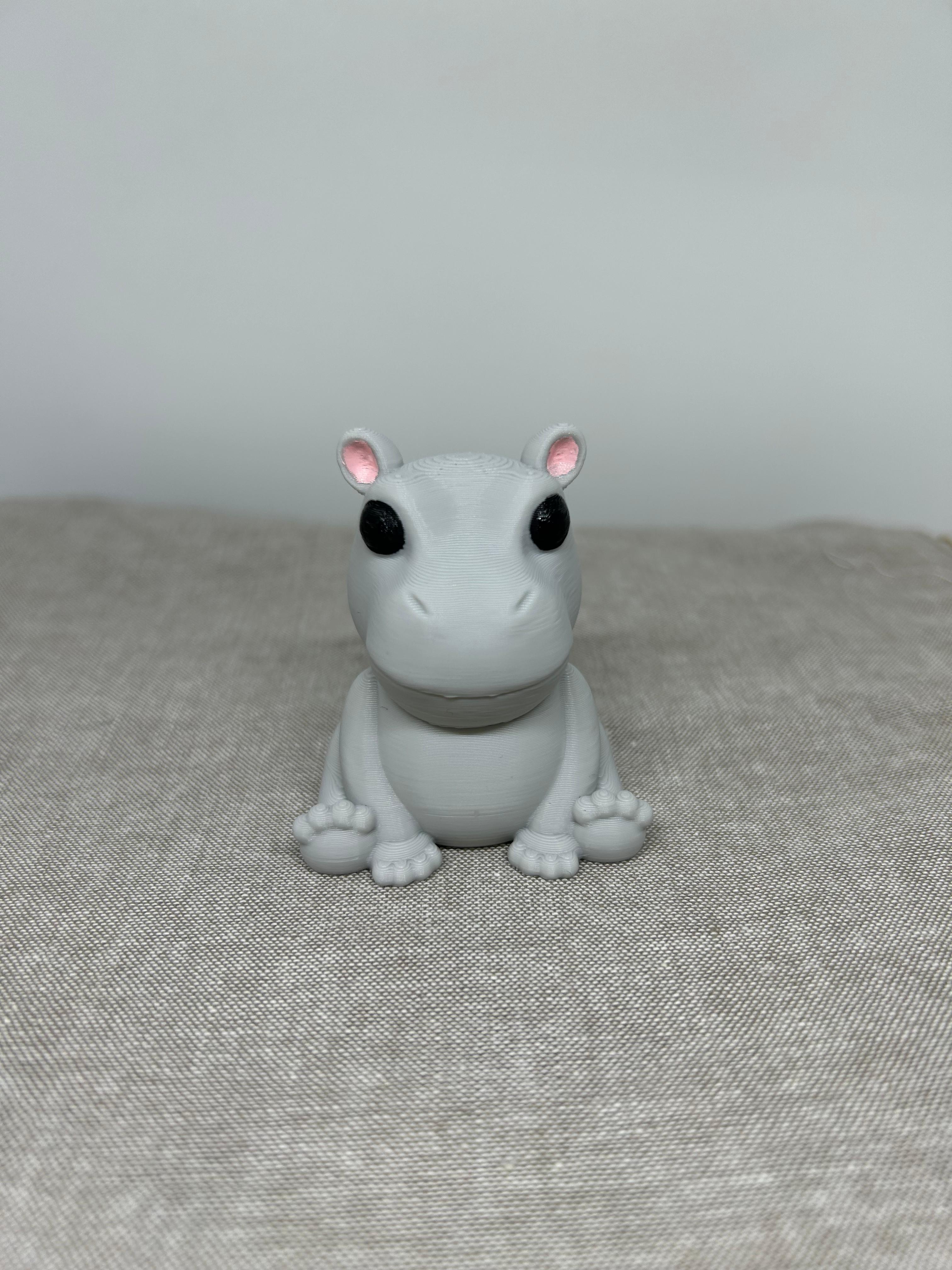 Sitting Hippo Solid 3d model