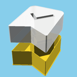 Bookmark with a check mark, nestable box (v1) 3d model