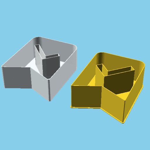 Bookmark with a check mark, nestable box (v1) 3d model